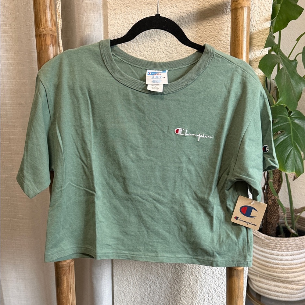 Champion Olive Green Cropped Tee